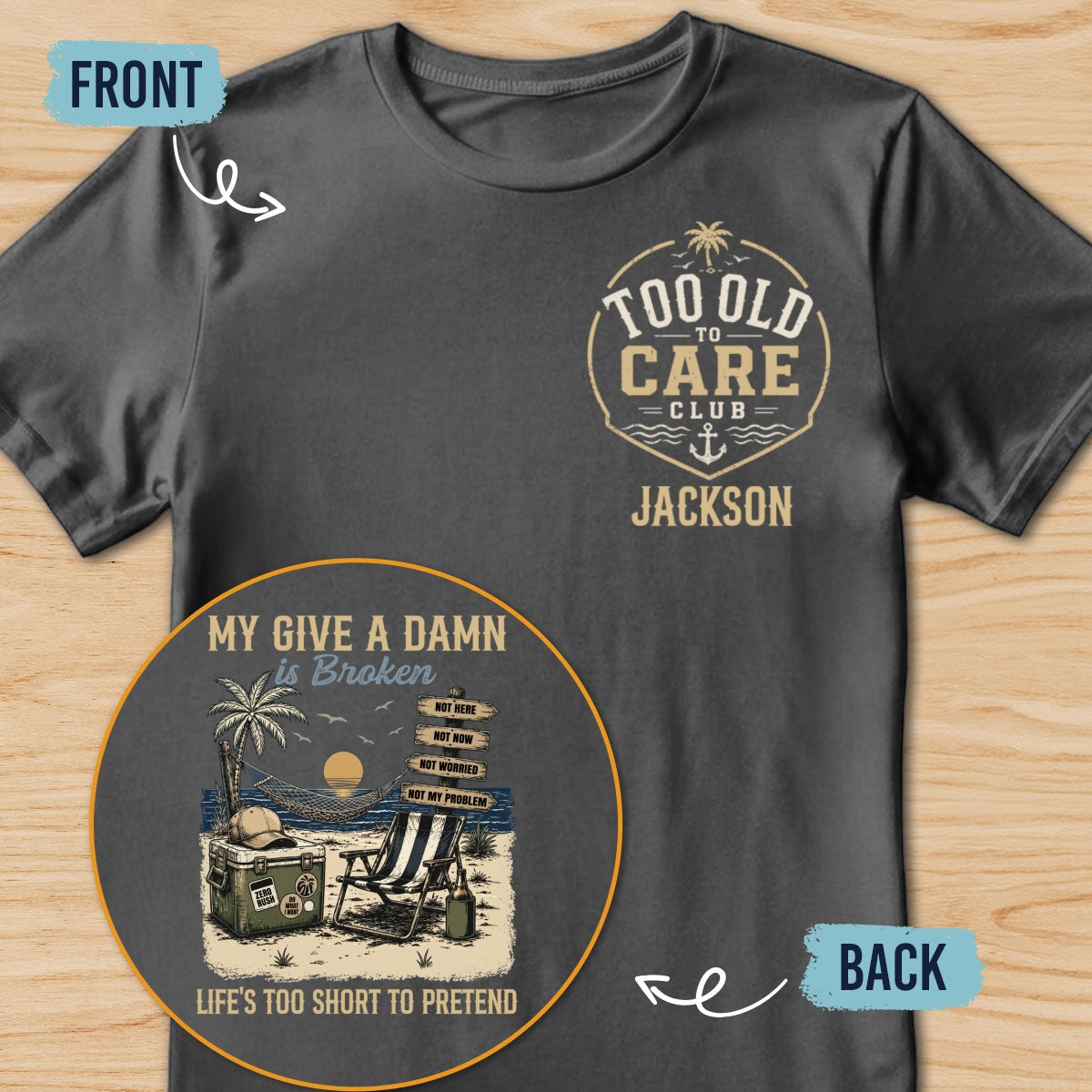 Custom Christmas & Birthday Keepsake Gift • Not My Problem Vacation - Personalized Shirt