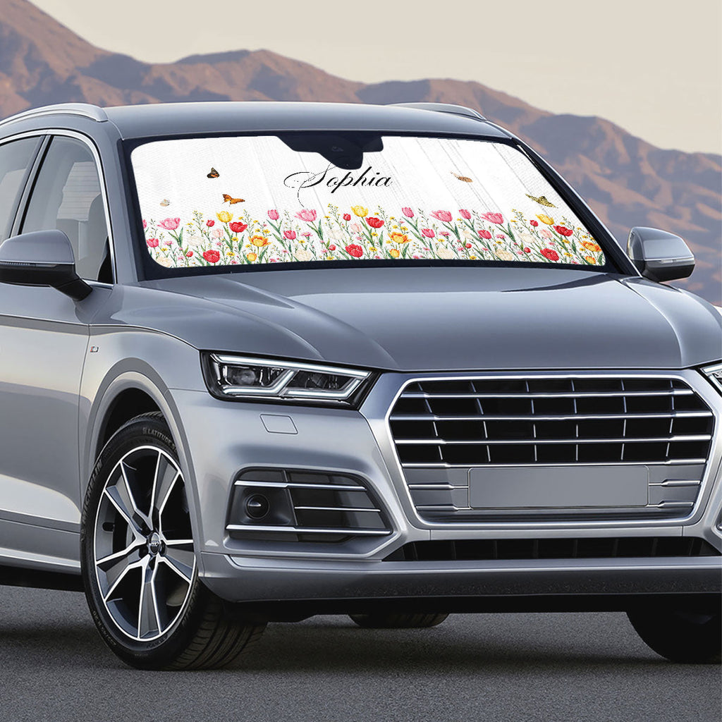 Bloom Behind Every Journey - Personalized Car Sunshade