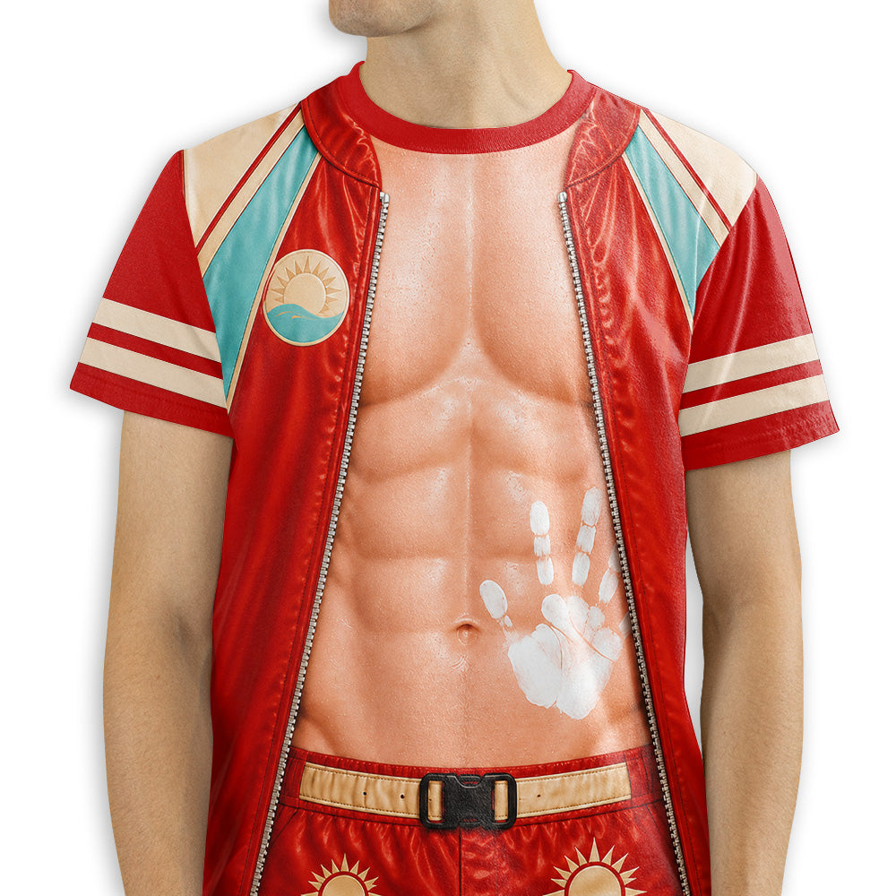 Custom Christmas Anniversary Keepsake Gifts For Husband • Too Much Abs - Personalized All-over-print T-shirt
