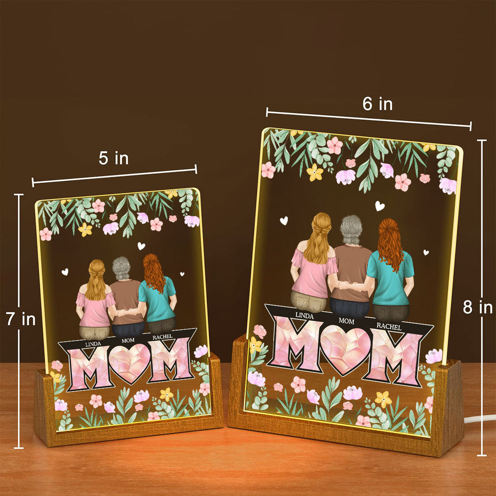 Custom Gift for Mom Grandma, Mother's Day Birthday • To The Best Mom - Personalized Night Light