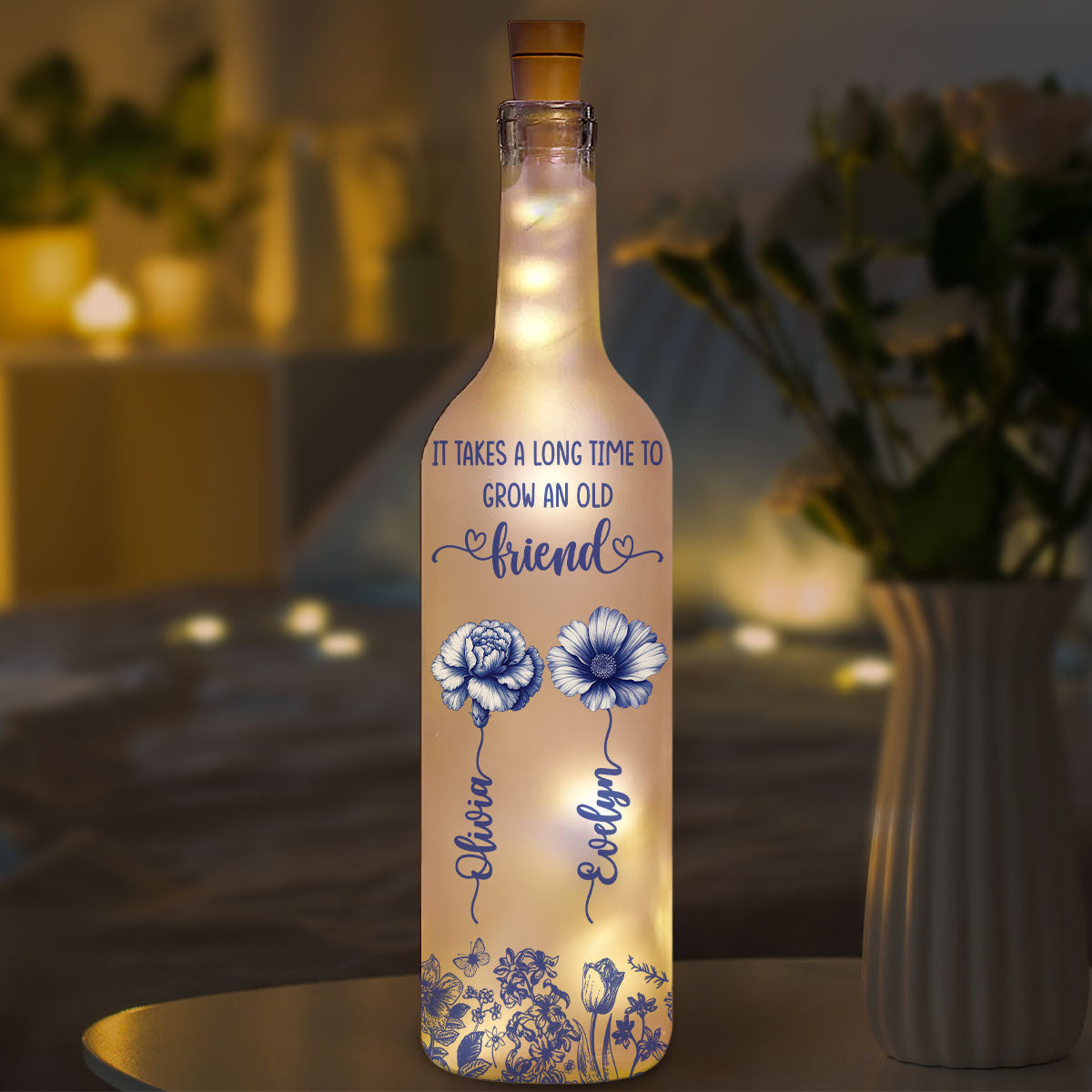 Grow An Old Friend - Personalized Bottle Lamp