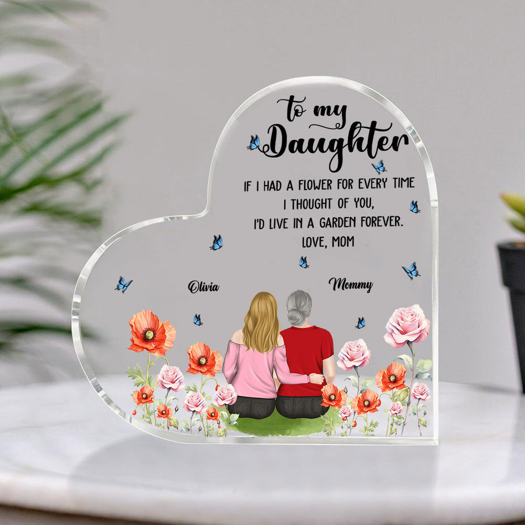 Custom Mother's Day Decor, Gift for Mom & Grandma • Forever Proud Of You Daughter - Personalized Acrylic Plaque