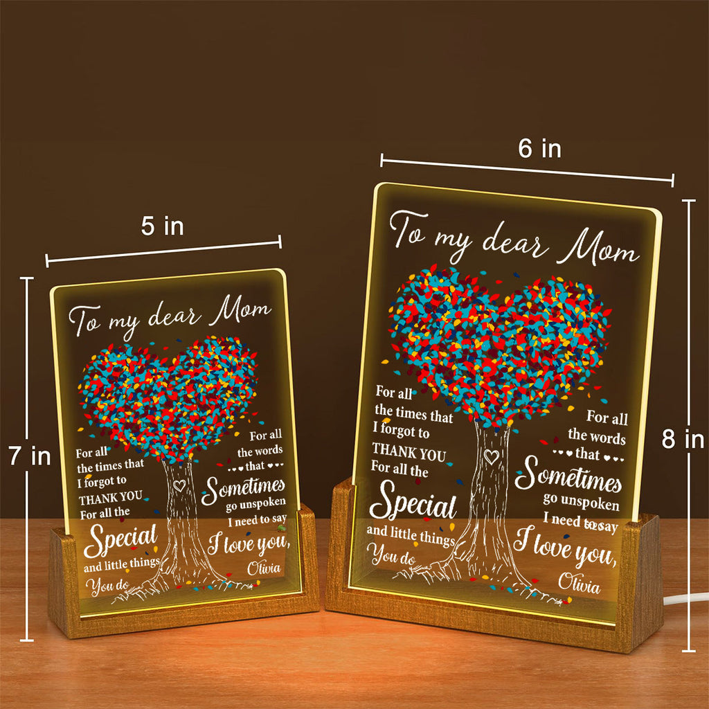 Custom Mother's Day Gift for Mom Grandma • To My Dear Mom - Personalized Night Light