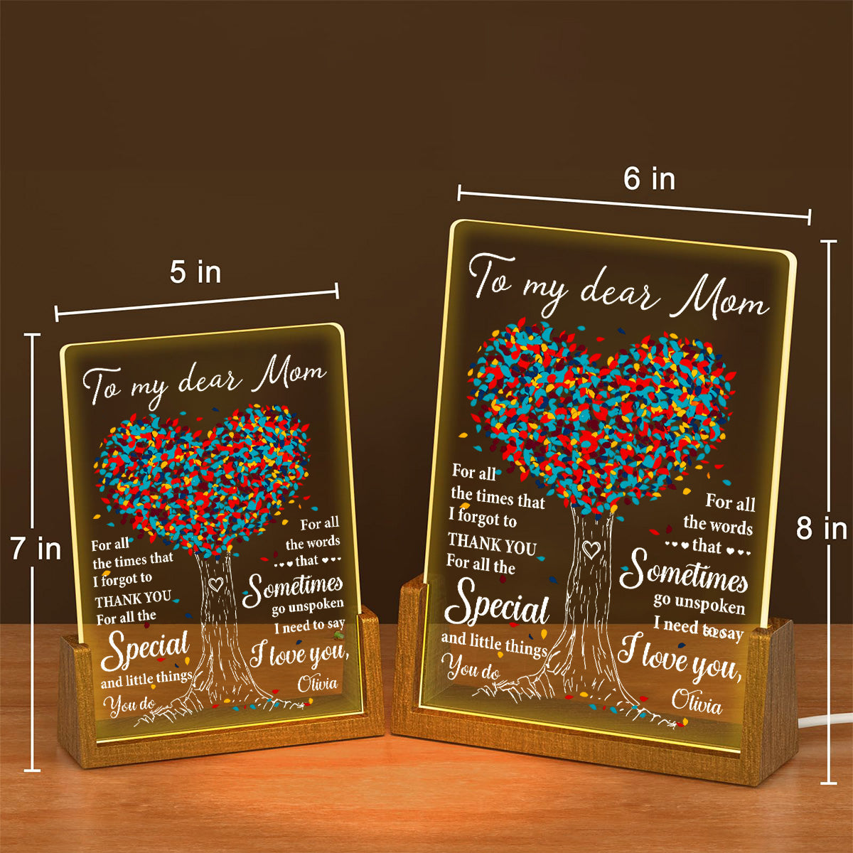 Custom Mother's Day Gift for Mom Grandma • To My Dear Mom - Personalized Night Light