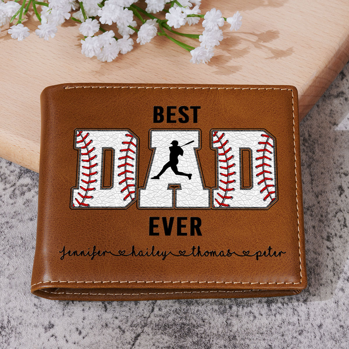 My Best Coach And Biggest Fan - Personalized Printed Men Leather Wallet