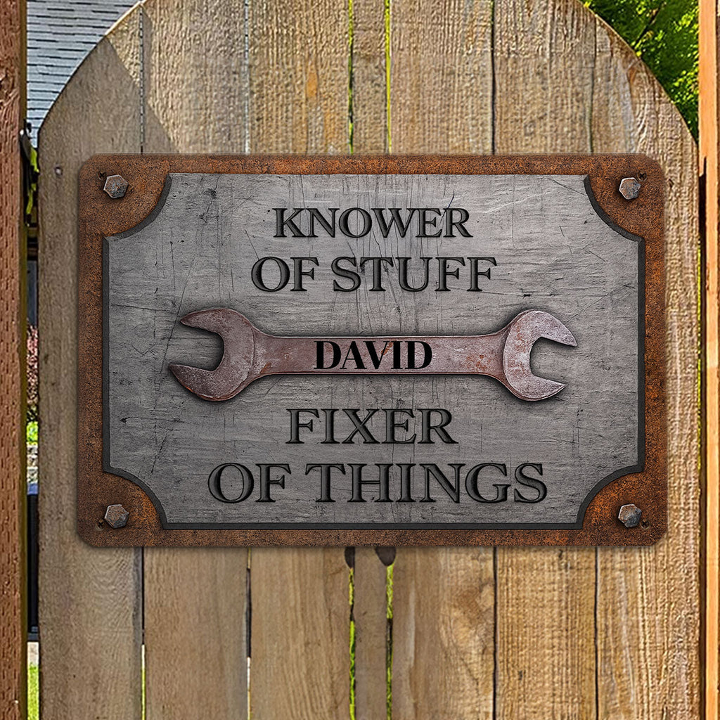 Custom Couple Anniversary Wall Decor Keepsake Gift • Fixer Of Things - Personalized Metal Sign