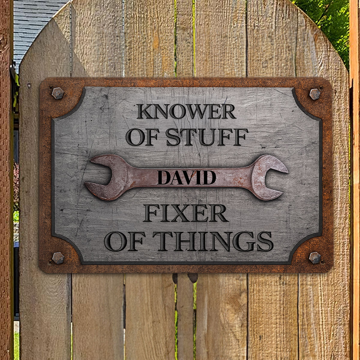 Custom Couple Anniversary Wall Decor Keepsake Gift • Fixer Of Things - Personalized Metal Sign
