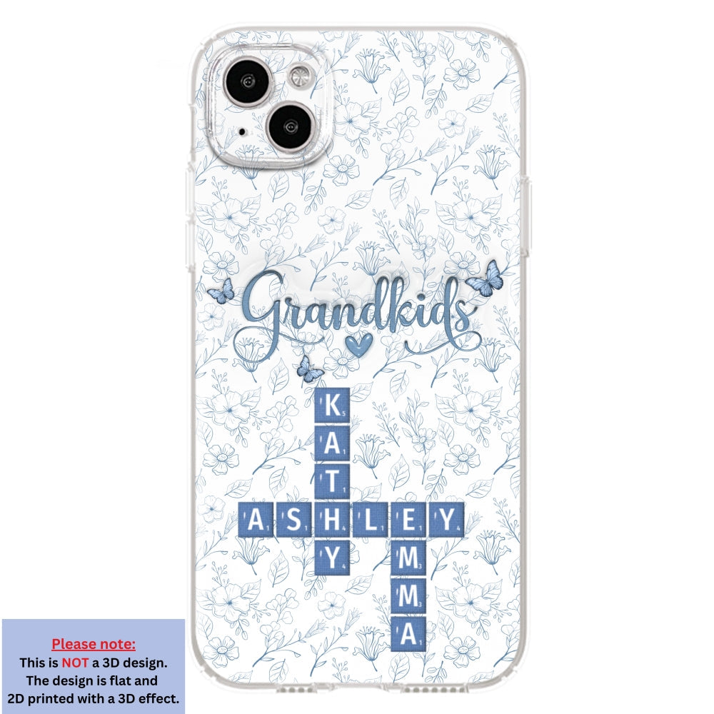 Flower Grandkids - Personalized 3D Inflated Effect Phone Case