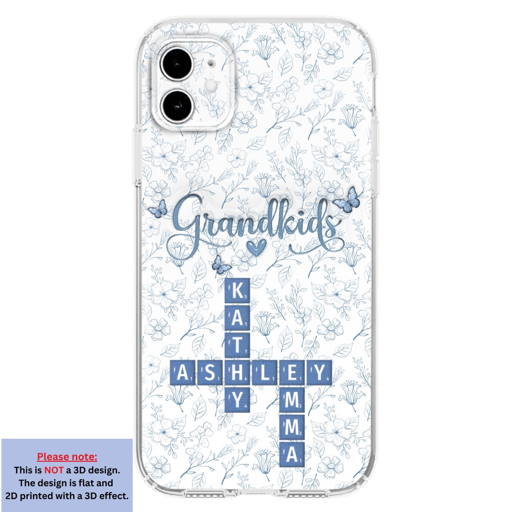 Flower Grandkids - Personalized 3D Inflated Effect Phone Case