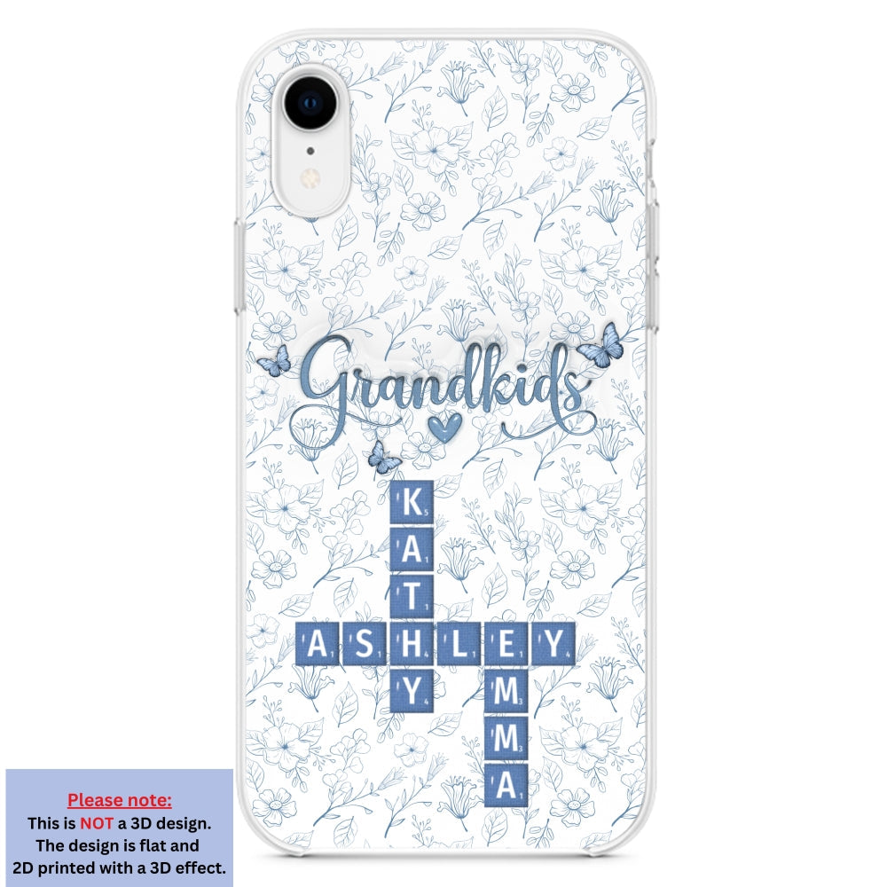 Flower Grandkids - Personalized 3D Inflated Effect Phone Case