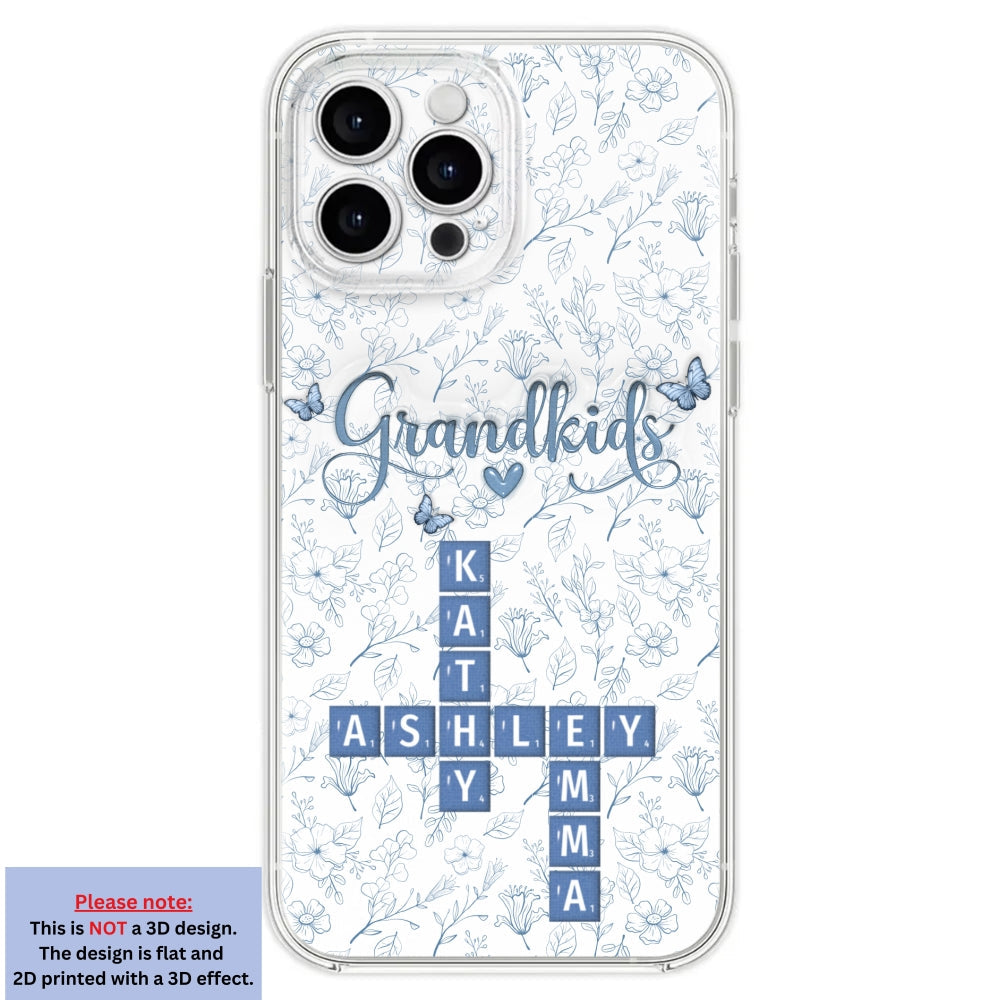 Flower Grandkids - Personalized 3D Inflated Effect Phone Case
