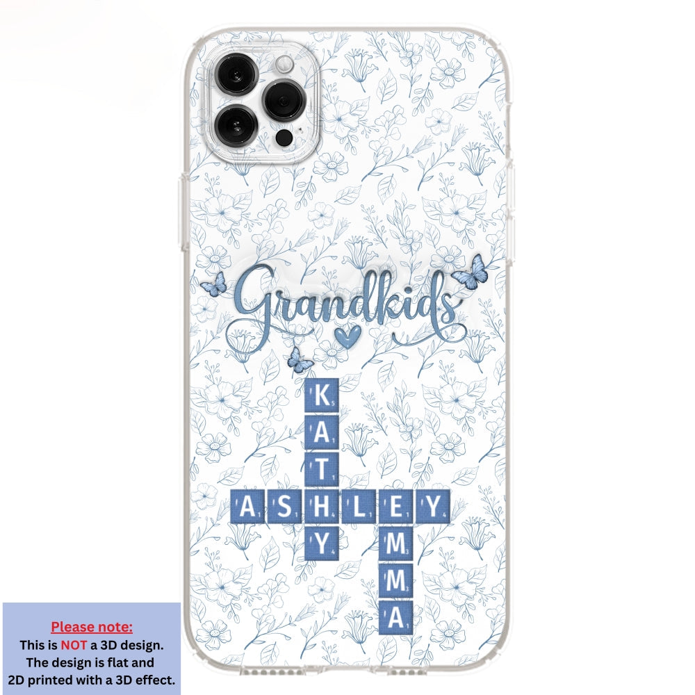 Flower Grandkids - Personalized 3D Inflated Effect Phone Case