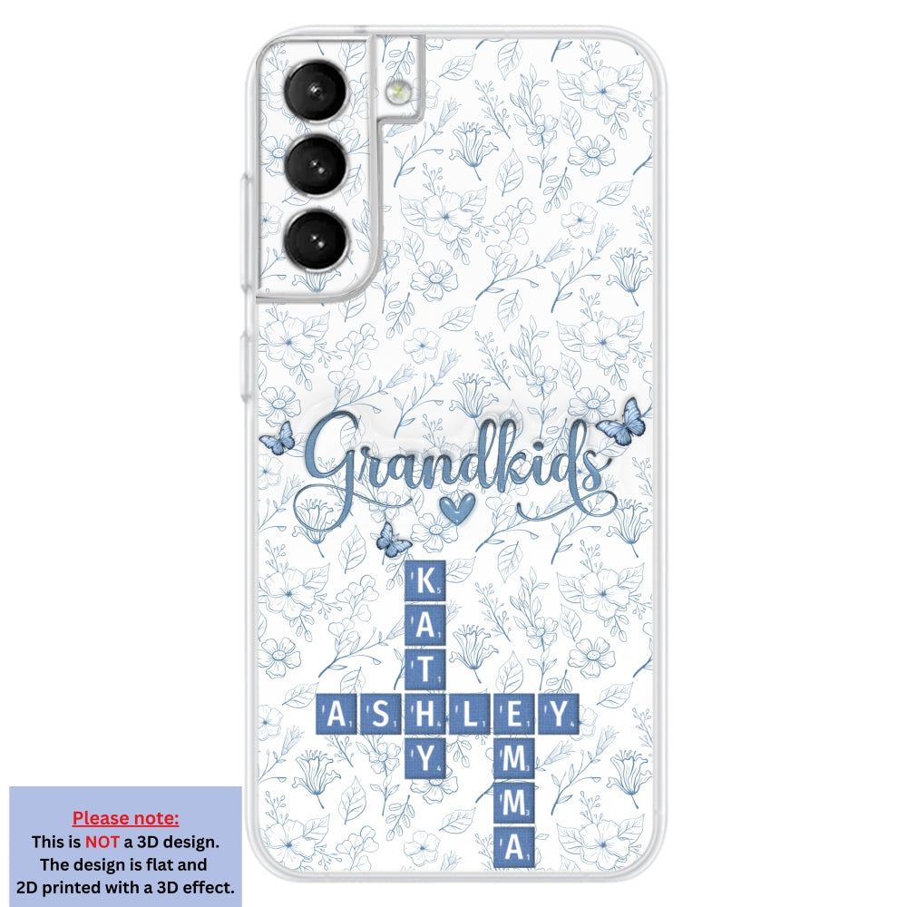 Flower Grandkids - Personalized 3D Inflated Effect Phone Case