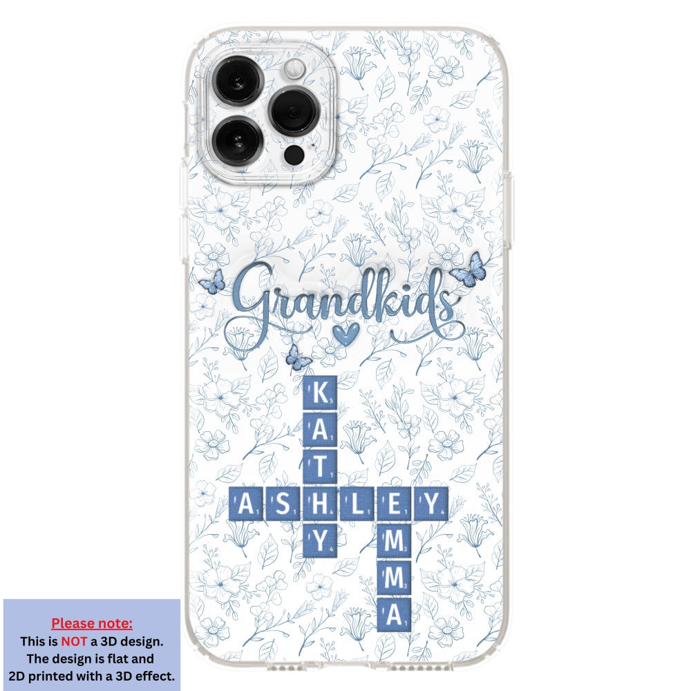 Flower Grandkids - Personalized 3D Inflated Effect Phone Case