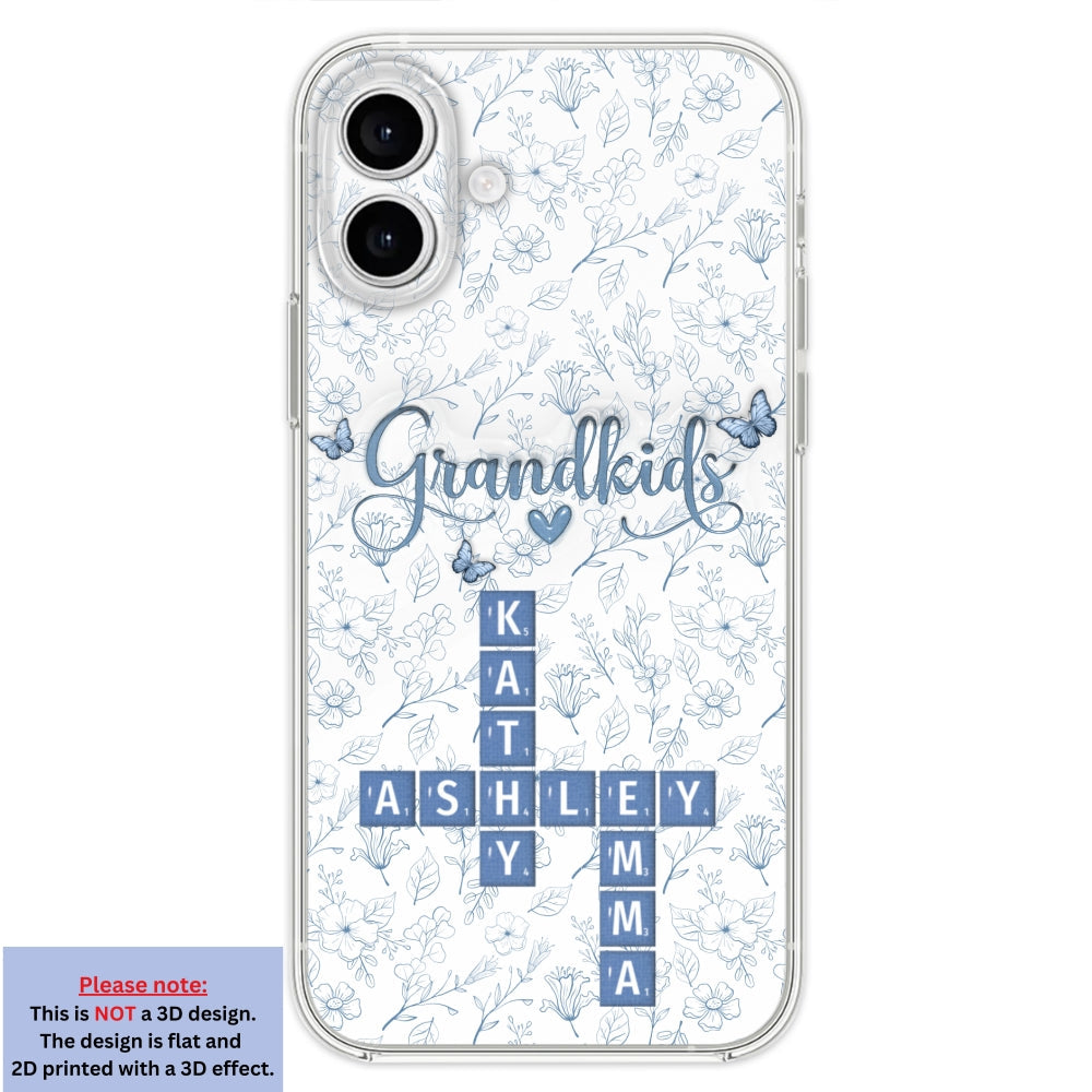 Flower Grandkids - Personalized 3D Inflated Effect Phone Case