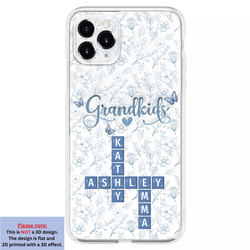 Flower Grandkids - Personalized 3D Inflated Effect Phone Case