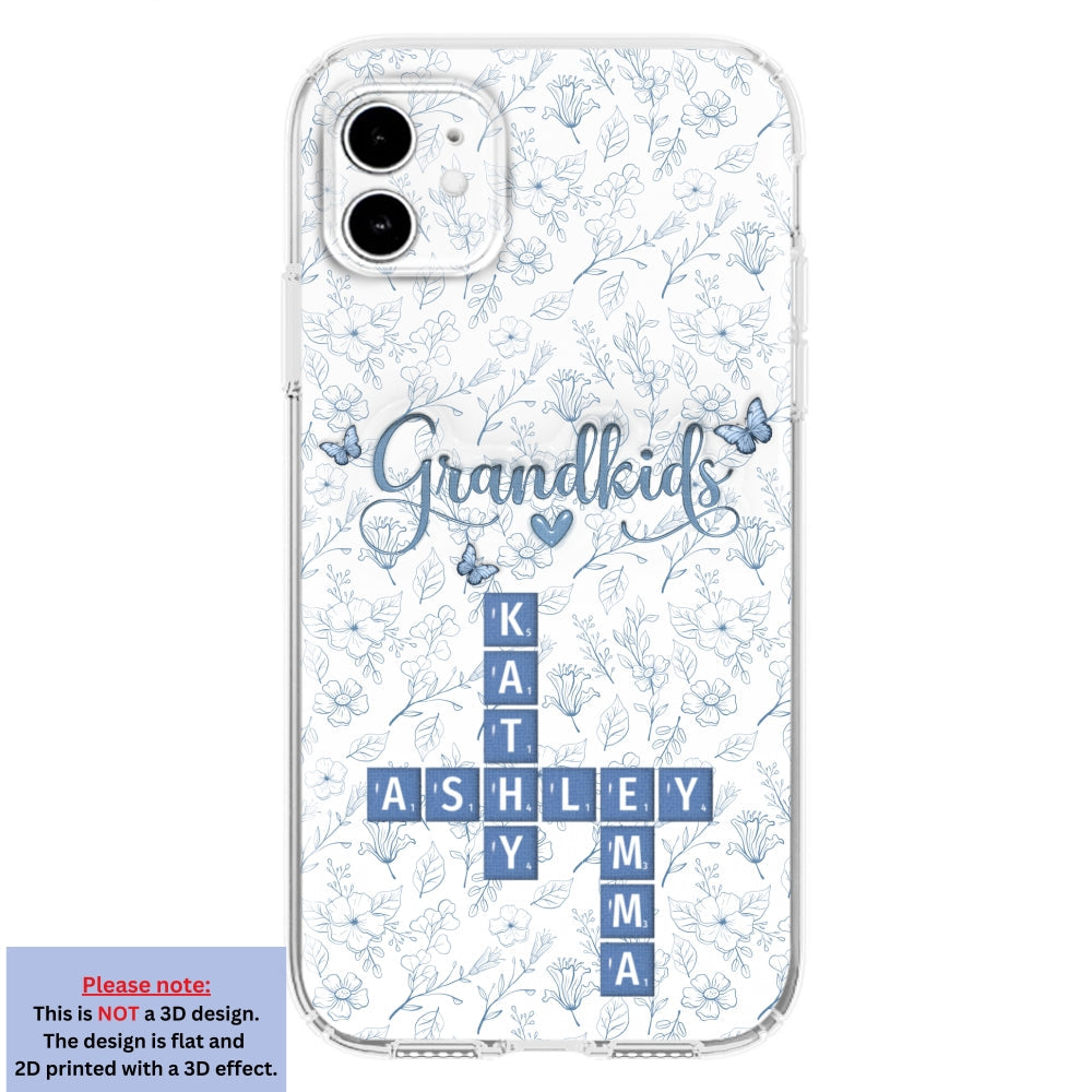 Flower Grandkids - Personalized 3D Inflated Effect Phone Case