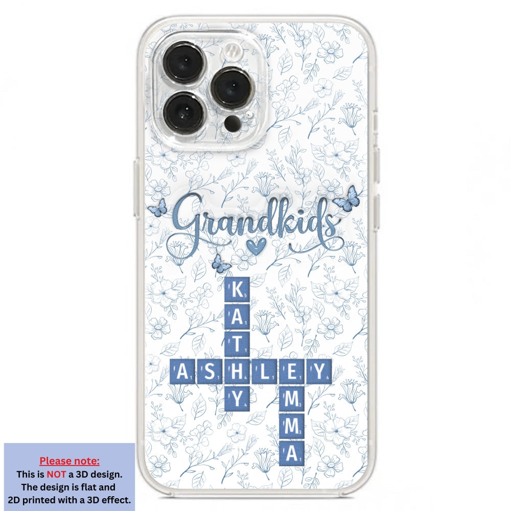 Flower Grandkids - Personalized 3D Inflated Effect Phone Case