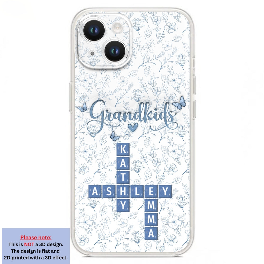 Flower Grandkids - Personalized 3D Inflated Effect Phone Case