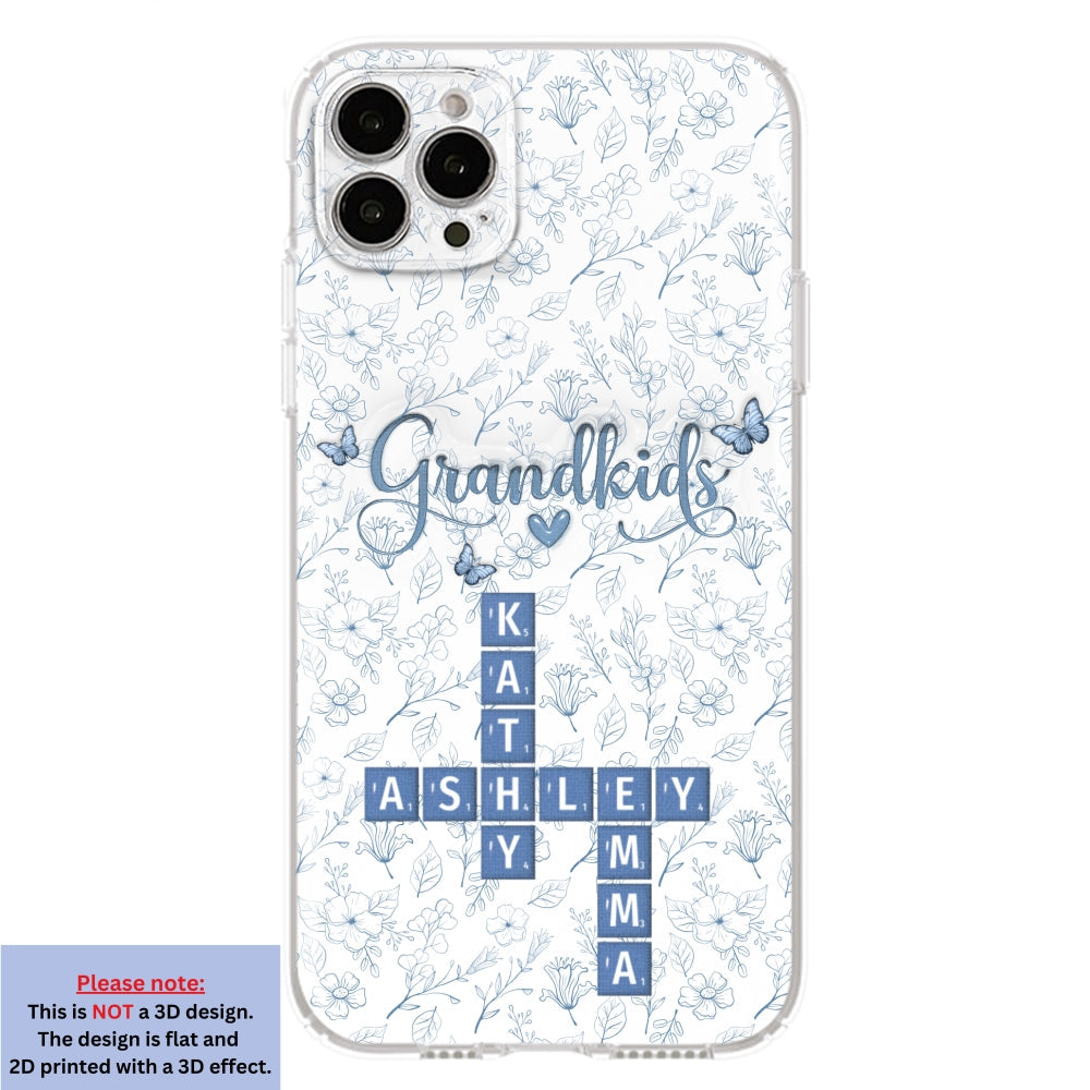 Flower Grandkids - Personalized 3D Inflated Effect Phone Case