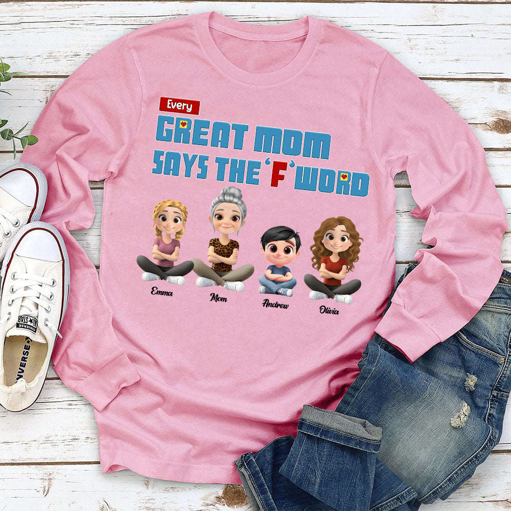 Custom Christmas Anniversary Keepsake Gifts For Wife • Every Great Mom Says F Word - Personalized Shirt