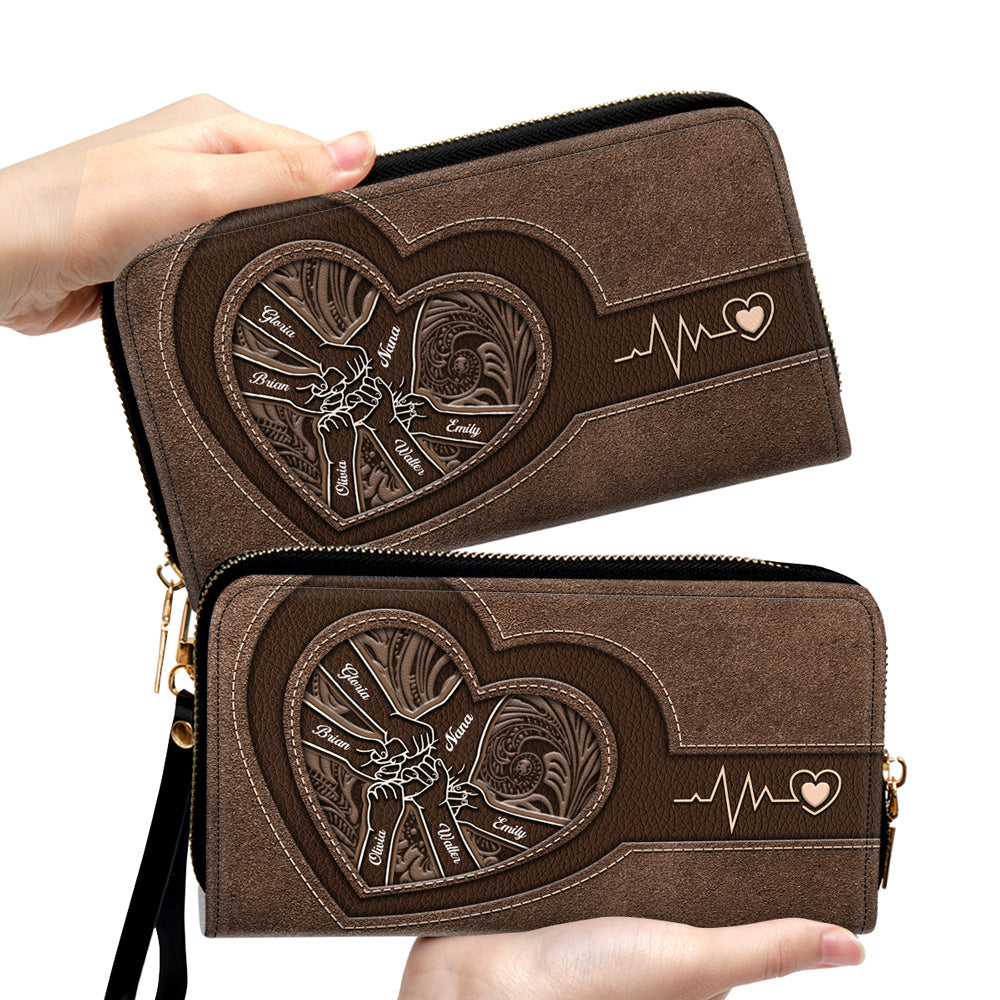 Hold My Hand - Personalized Leather Wallet