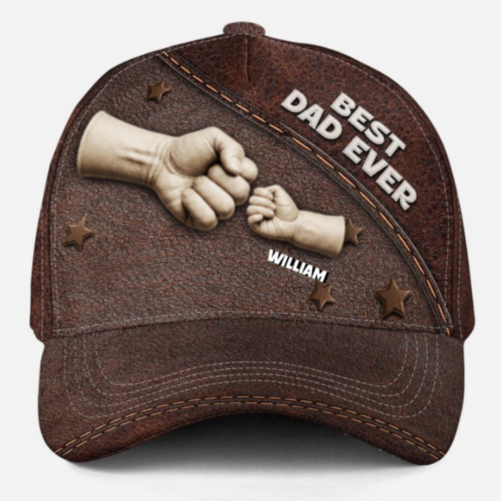 Best Dad Ever Hands - Personalized Classic Cap