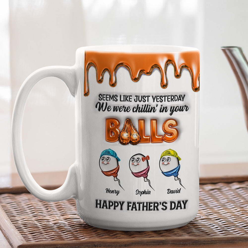 Custom Christmas & Birthday Keepsake Gift • Chill In Your Balls - Personalized 3D Inflated Effect Mug
