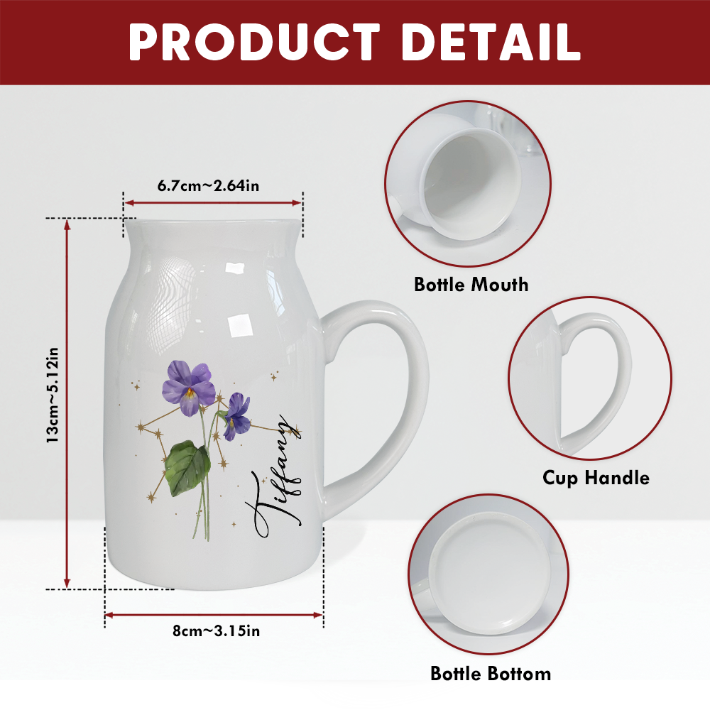 Star Signs Bloom Into Friendship - Personalized Flower Vase