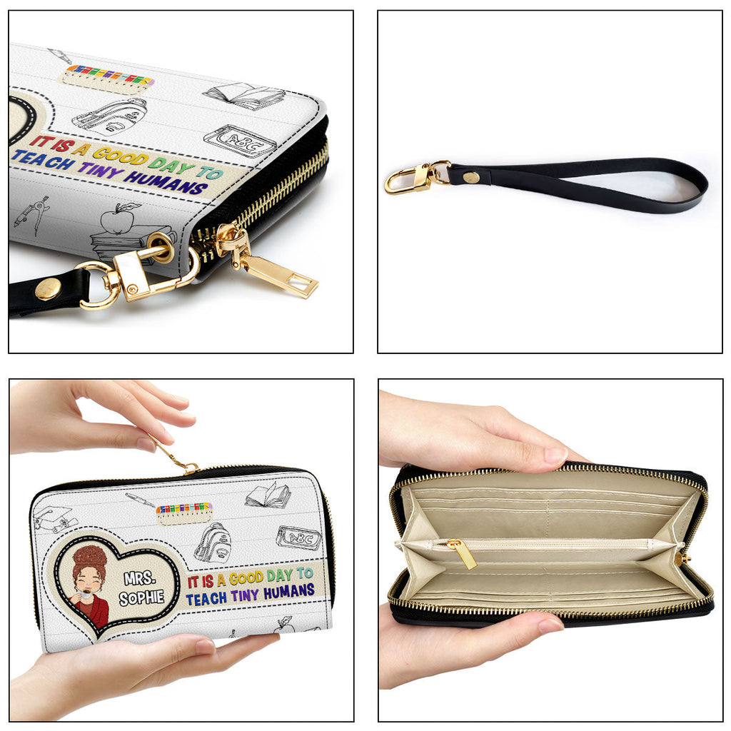 Teaching Tiny Humans Is Rewarding - Personalized Leather Wallet