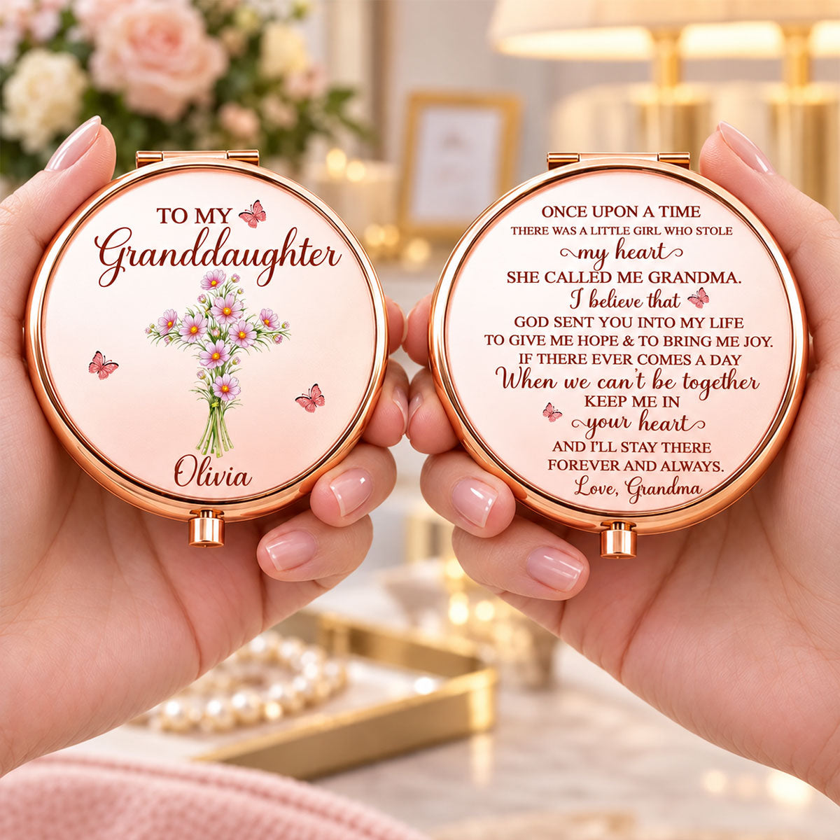 My Joy Forever - Personalized Compact Mirror