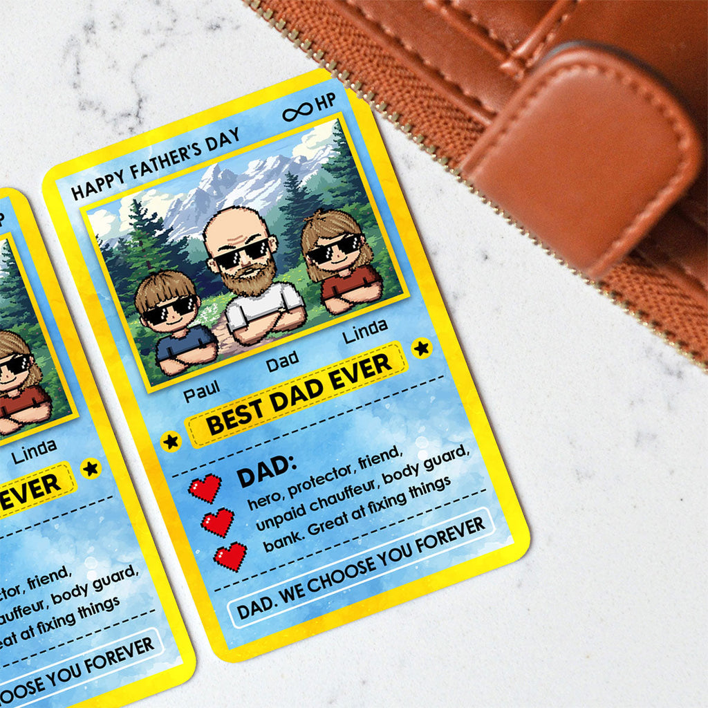 Best Dad Ever - Personalized Wallet Card