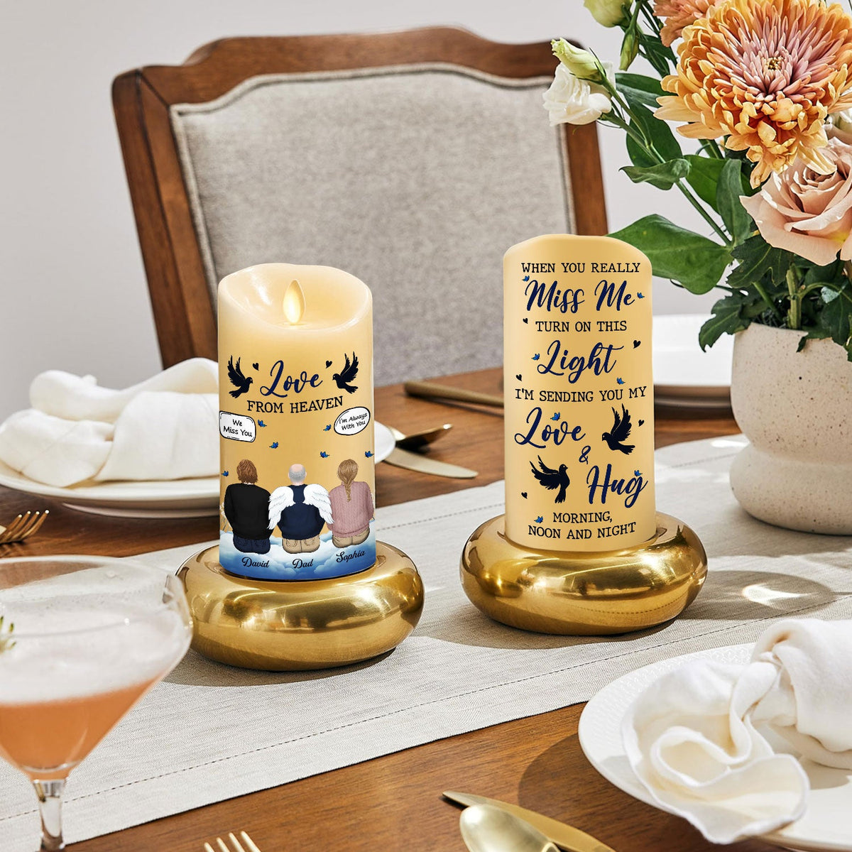 Love From Heaven - Personalized LED Candle