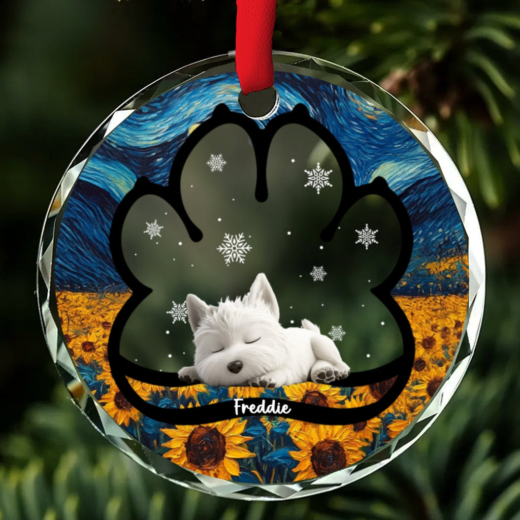 Custom Keepsake Christmas Ornament •  Lay Here With Me - Personalized Glass Ornament