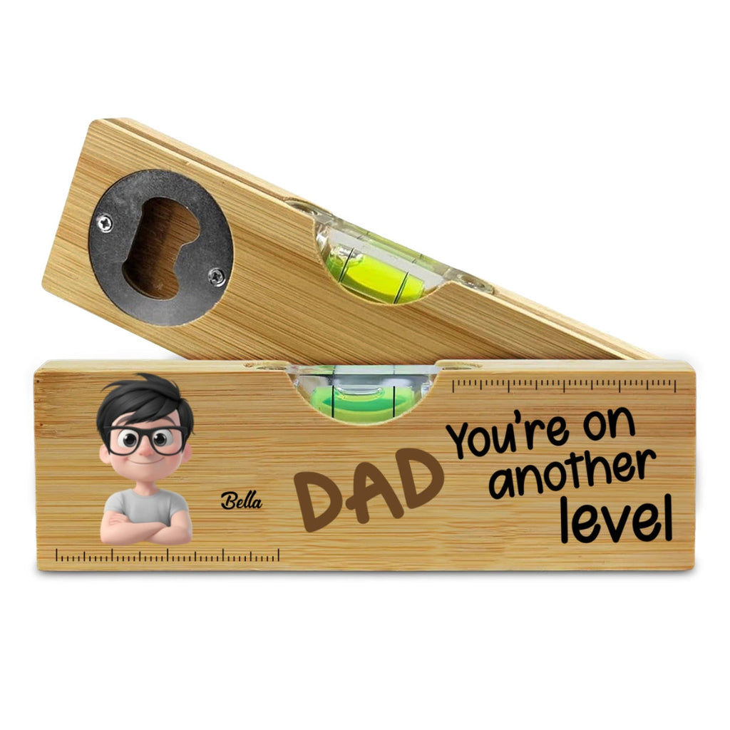 You Are On Another Level - Personalized Wooden Spirit Level Bottle Opener