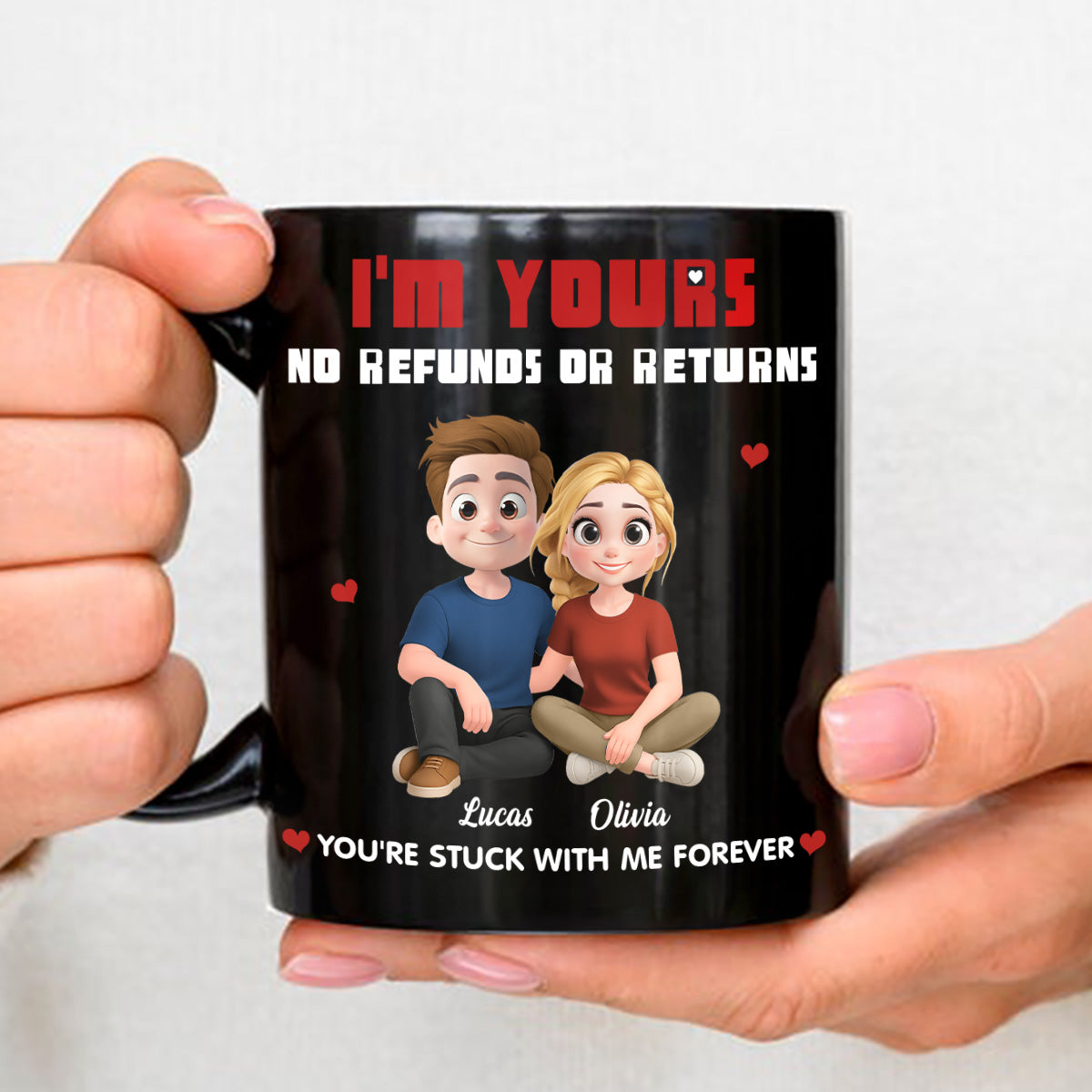 Custom Anniversary Keepsake Gifts For Couple • No Refunds Sorry About That - Personalized Coffee Mug