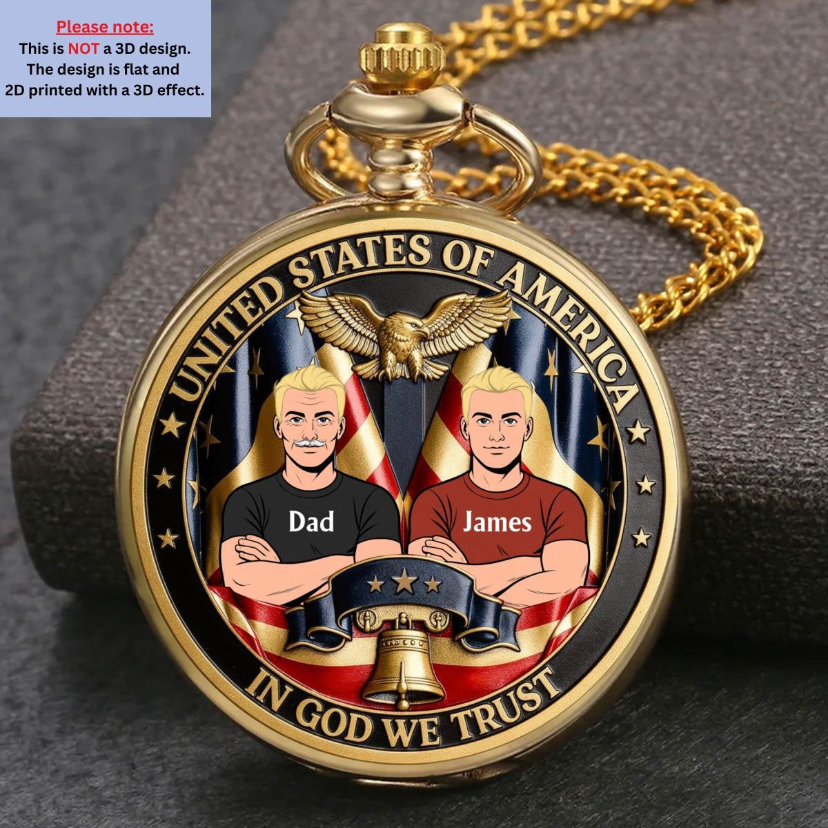 In God We Trust - Personalized Print Pocket Watch