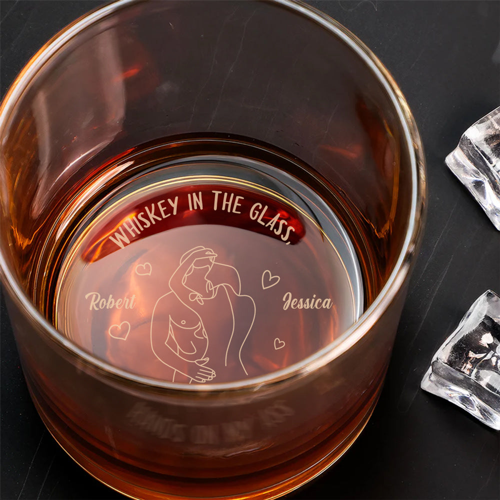 Custom Christmas Anniversary Birthday Drinkware Gifts for Couple • Sip Me Slowly - Personalized Engraved Whiskey Glass