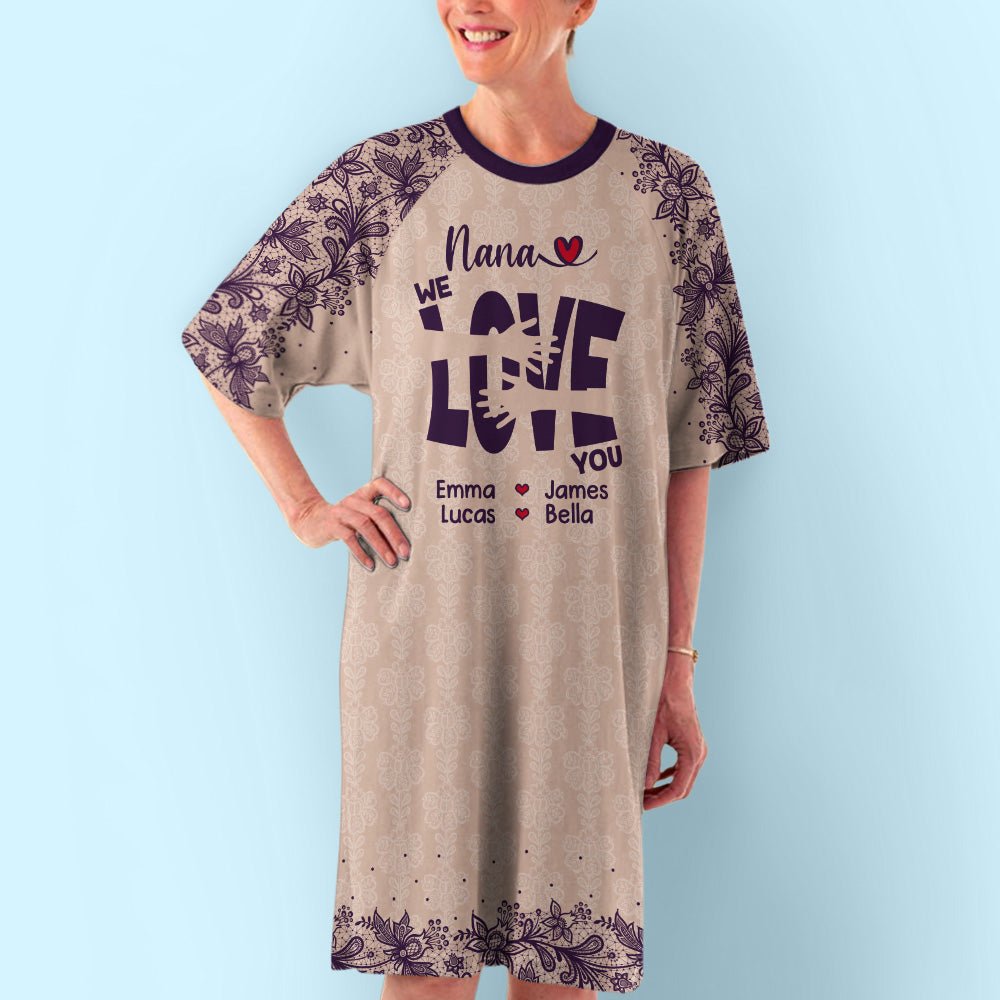 Kids Love Grandma - Personalized 3/4 Sleeve Dress