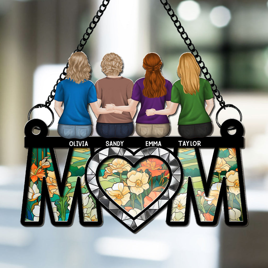 Custom Hanging Decor for Mom Daughter, Mother's Day Gifts • Best Mom Ever - Personalized Suncatcher