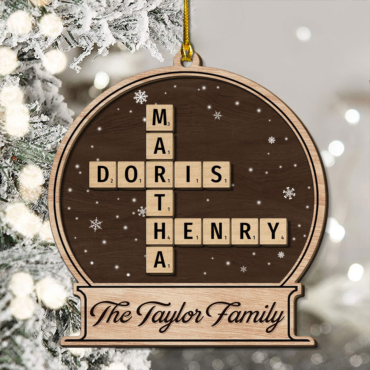 Custom Family Ornament, Christmas Gift for Family Members •  At Christmas, All Roads Lead Home - Personalized Freeshape 2-Layered Wood Ornament