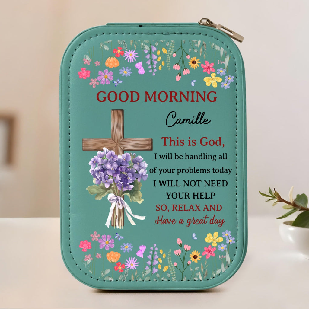 Good Morning This Is God - Personalized Jewelry Box With LED Mirror