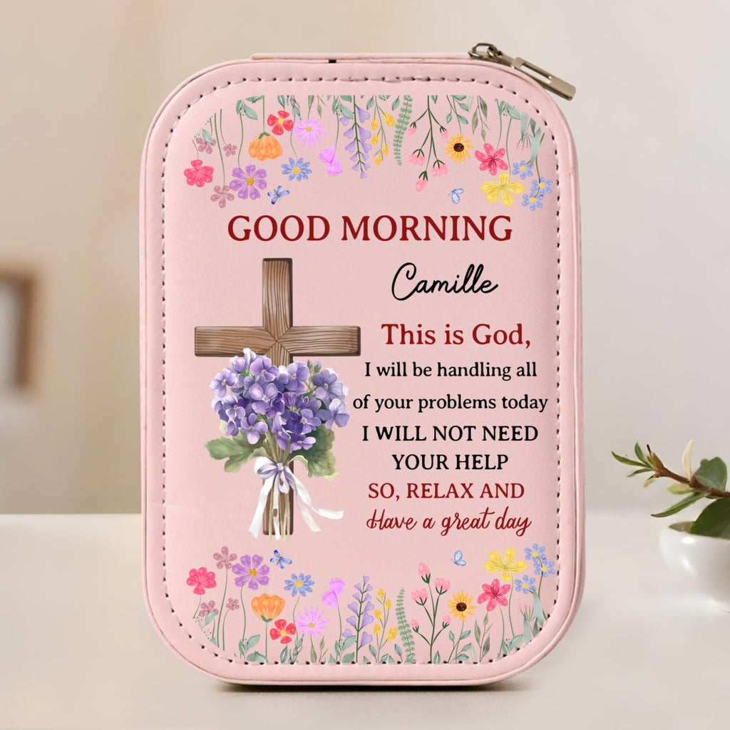 Good Morning This Is God - Personalized Jewelry Box With LED Mirror