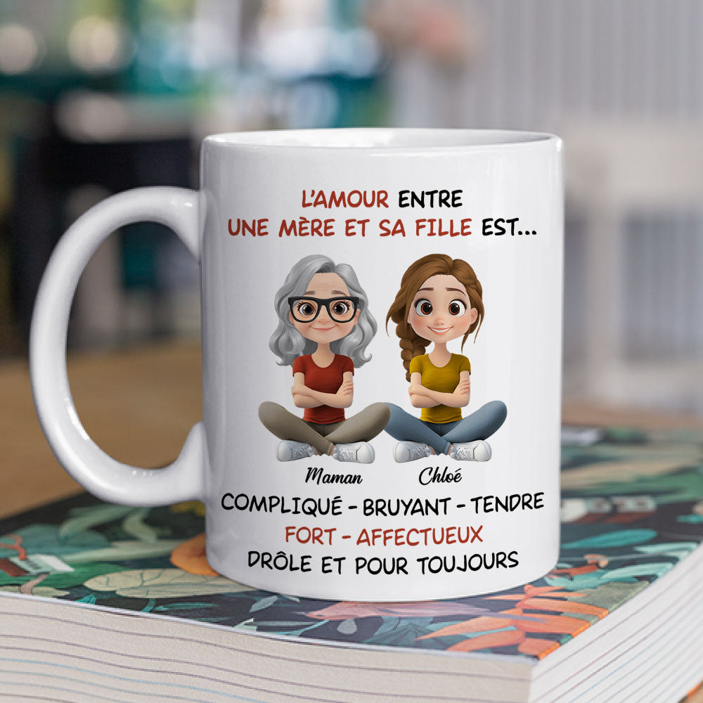 Custom Mother's Day Gift for Daughter • Complicated Noisy Tender French - Personalized Coffee Mug