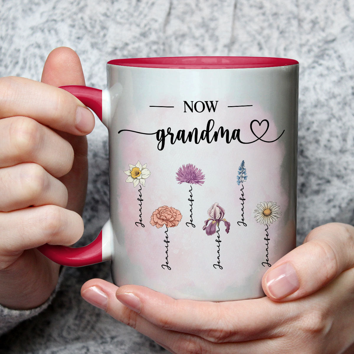 Custom Mother's Day Gift for Mom & Grandma • Love Mommy - Personalized Accent Mug