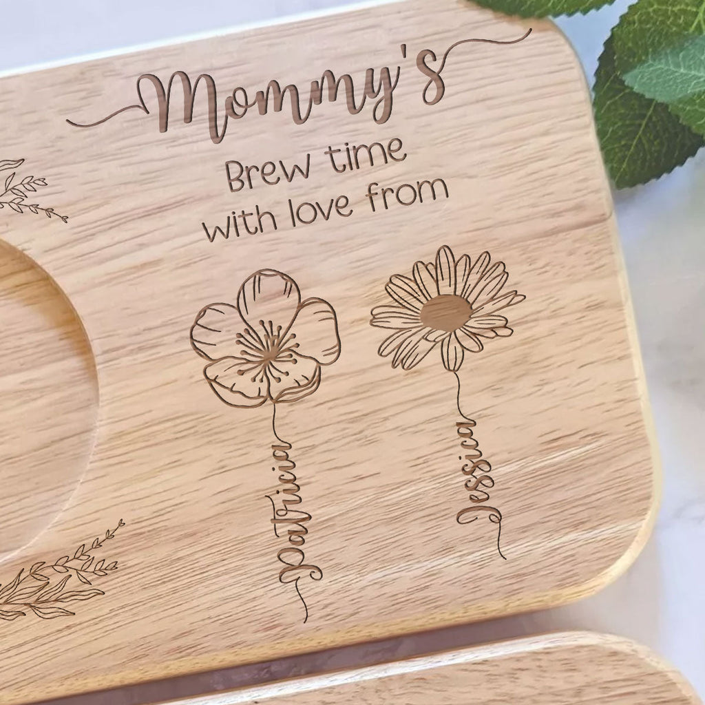Brew Time With Love - Personalized Wooden Treat Board