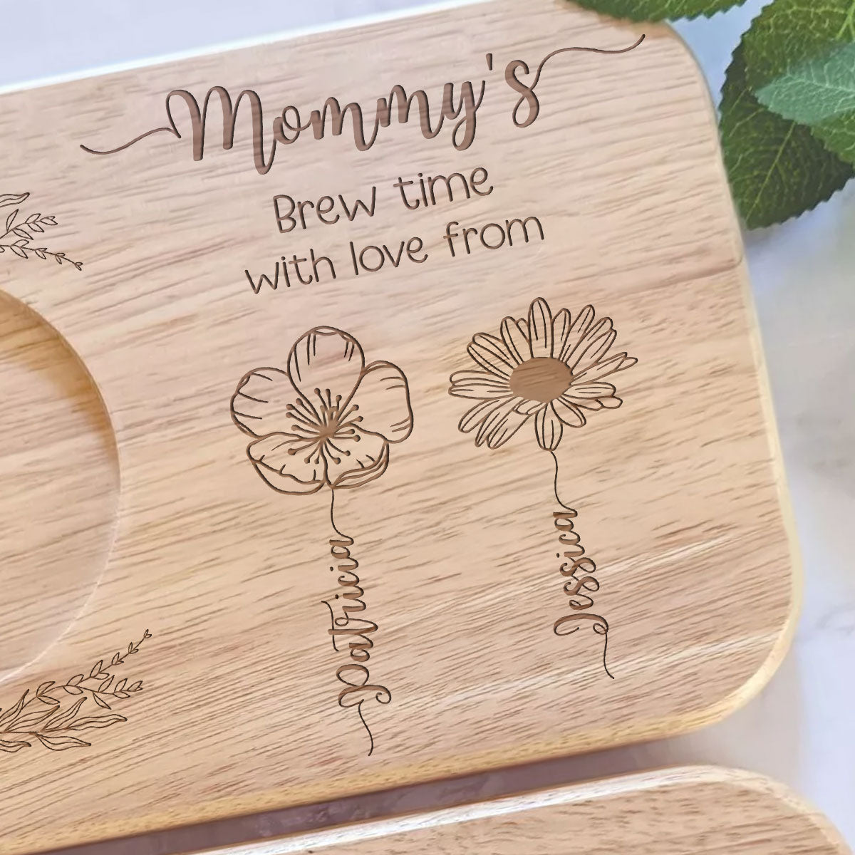 Brew Time With Love - Personalized Wooden Treat Board