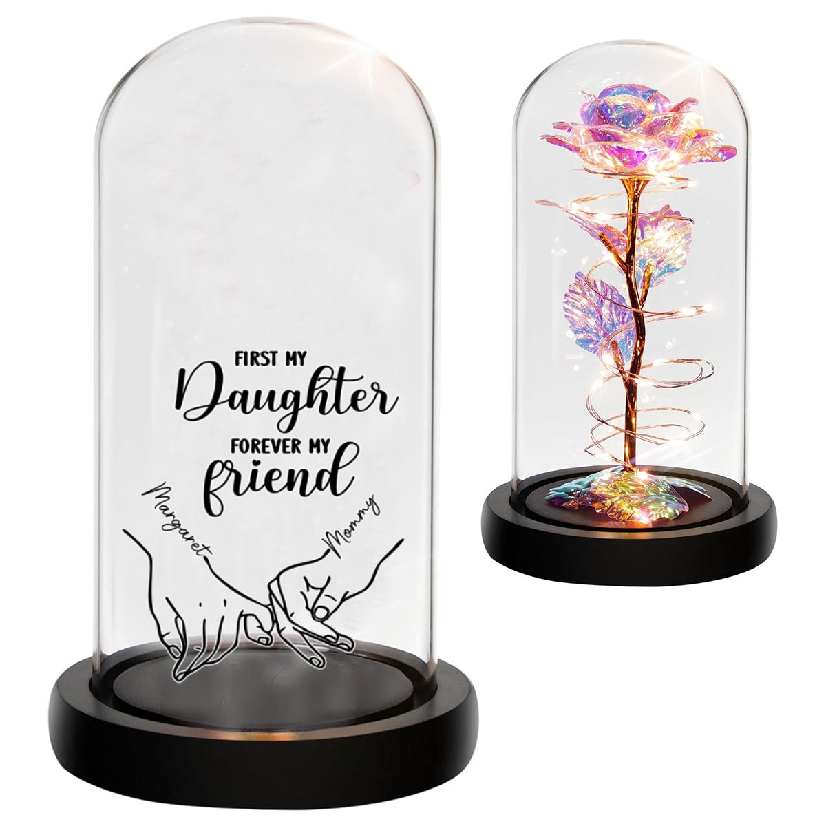 Forever My Friend - Personalized Sparkly Rose