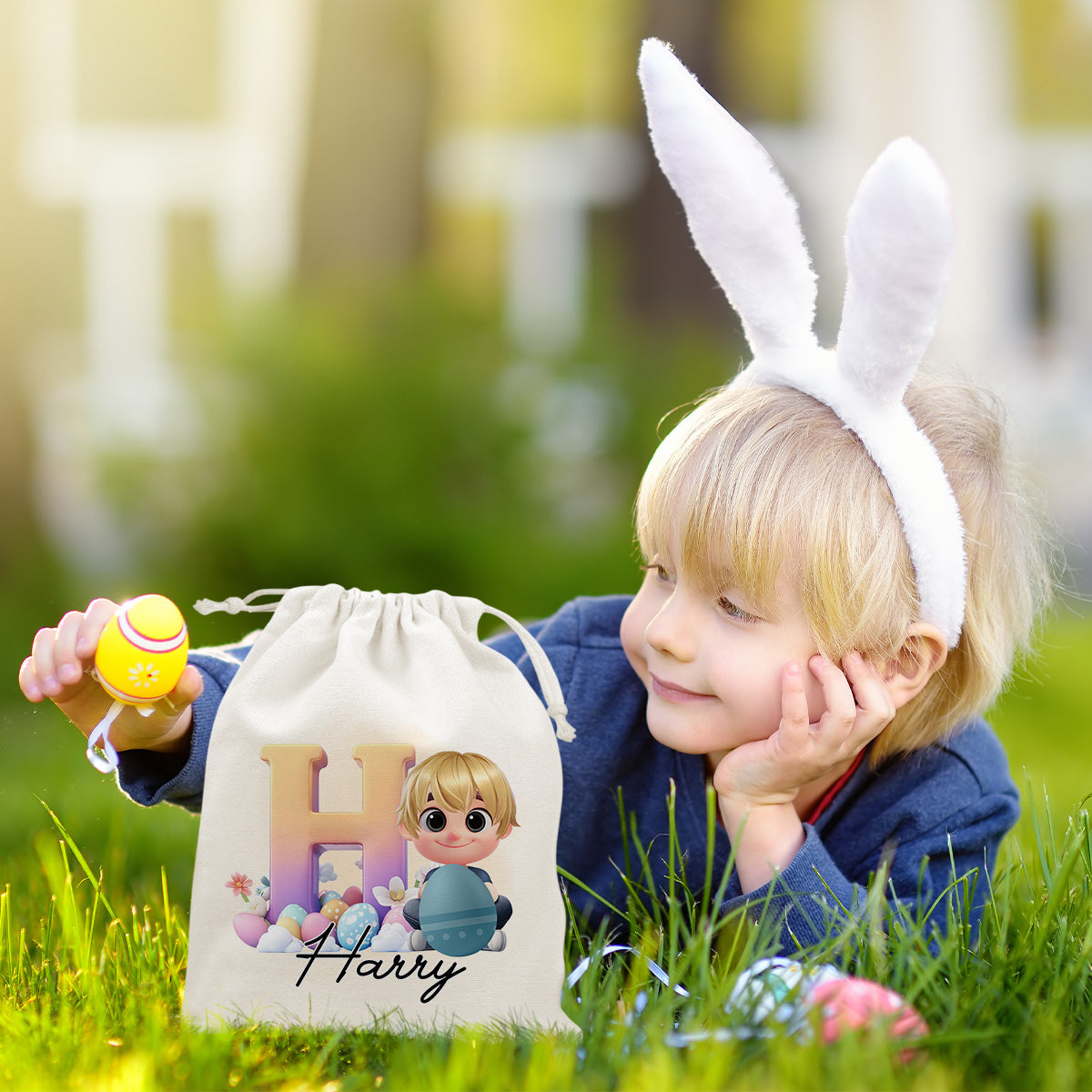 Eggs-tra Happy Easter - Personalized Favor Bag