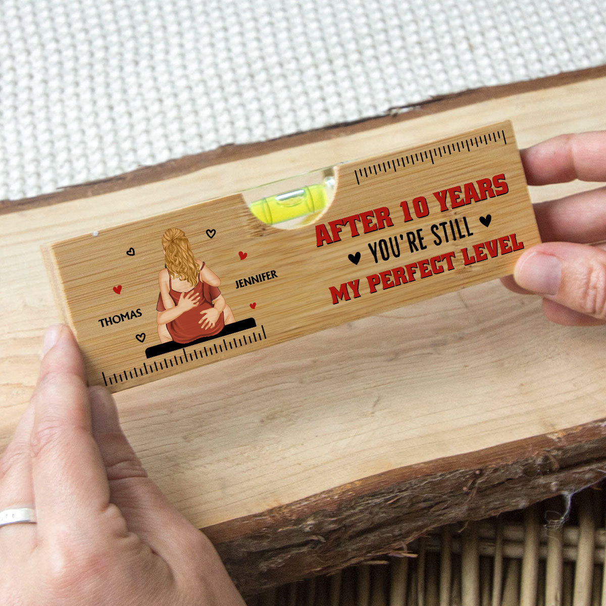 You Are Still My Perfect Level - Personalized Wooden Spirit Level Bottle Opener
